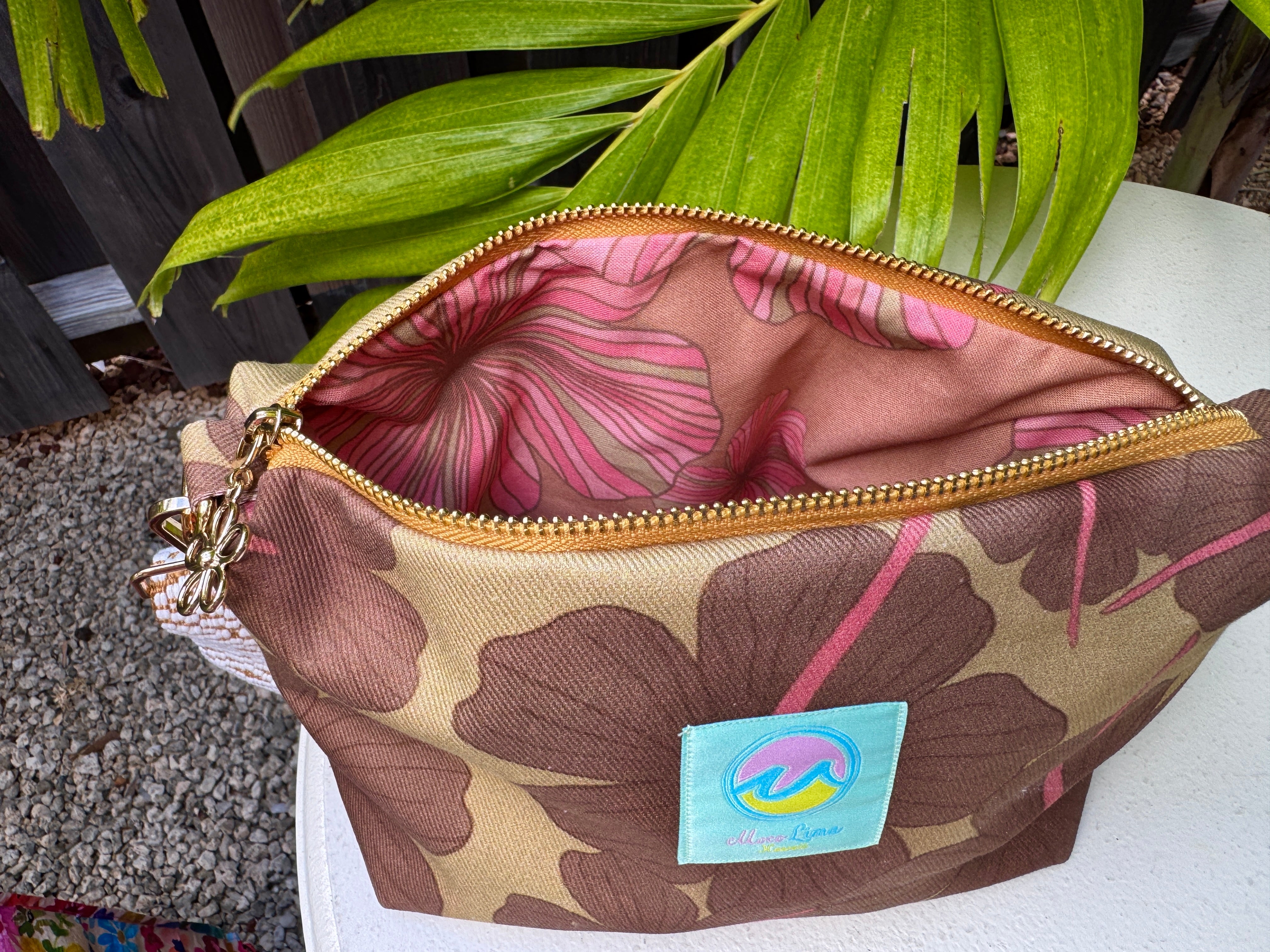 Shoulder bag hibiscus/モコリマショルダー(大)秋ハイビスカス