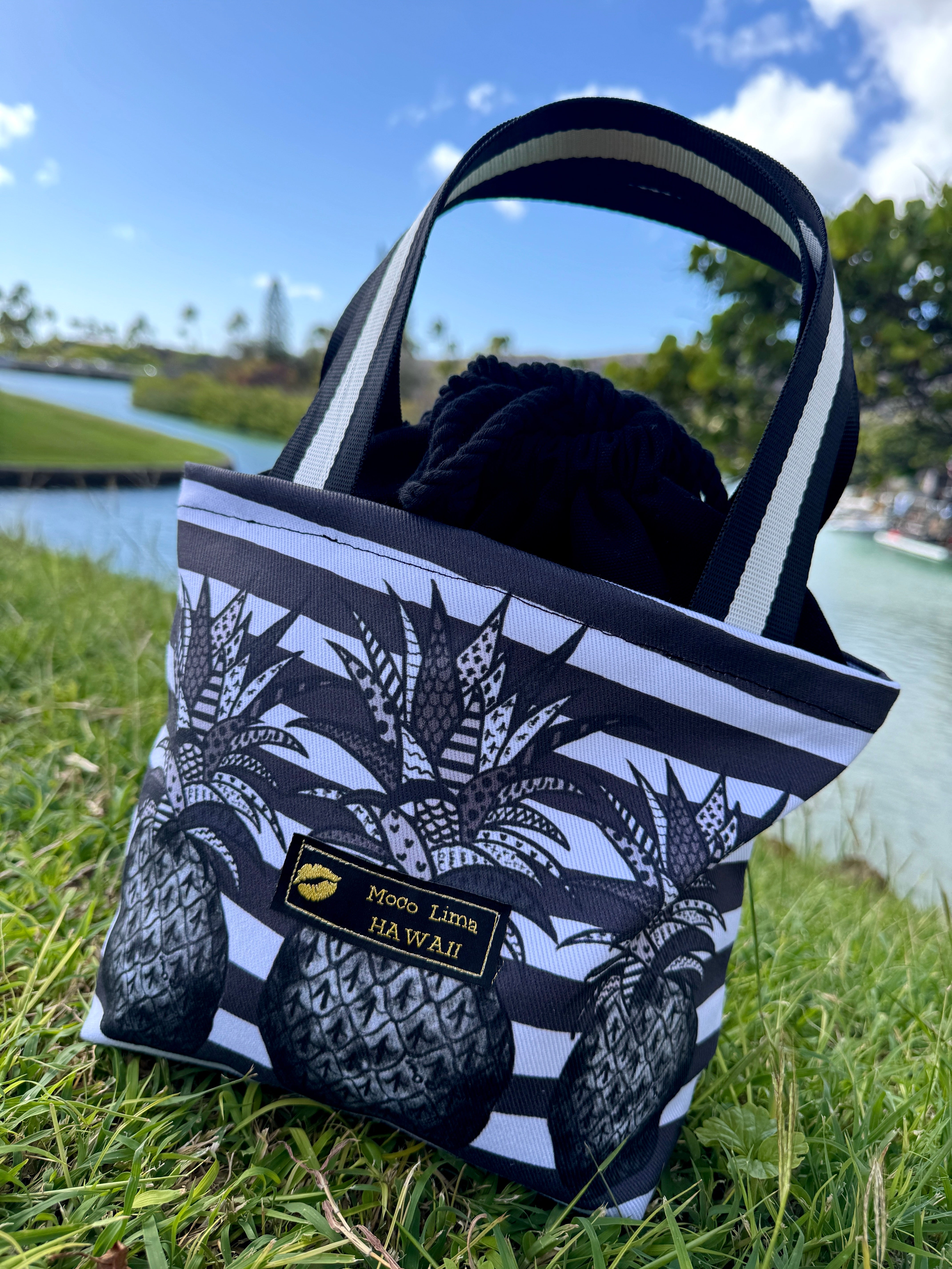 巾着トートSサイズ/ブラックパイン