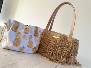 Fringe tote gold/ フリンジゴールドトート