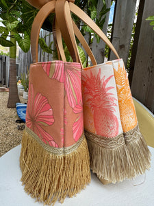 Fringe tote HIBISCUS / フリンジトート　ハイビスカス