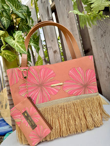 Fringe tote HIBISCUS / フリンジトート　ハイビスカス