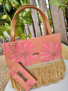 Fringe tote HIBISCUS / フリンジトート　ハイビスカス