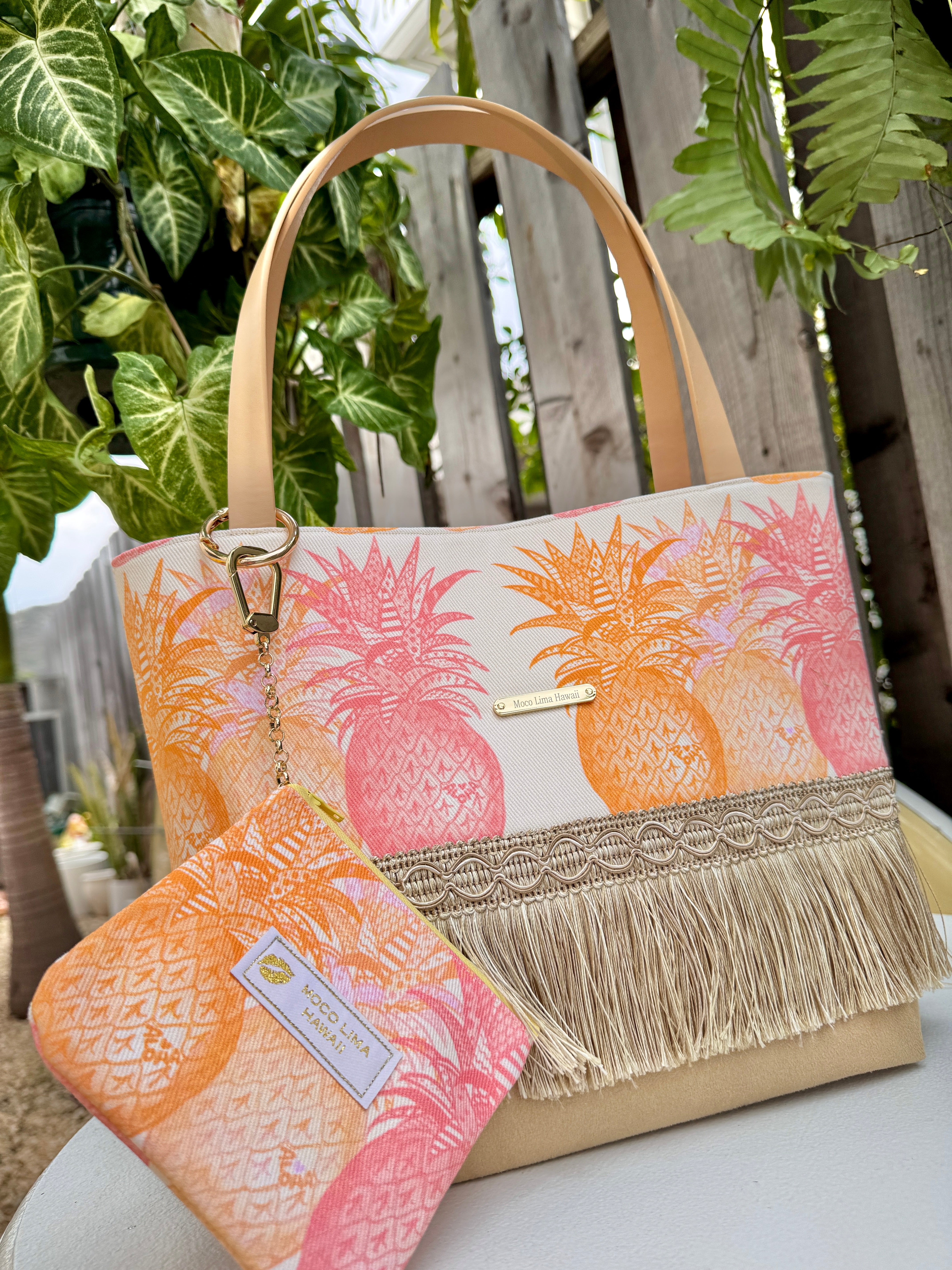 Fringe tote PINEAPPLE/ フリンジトート パイナップル