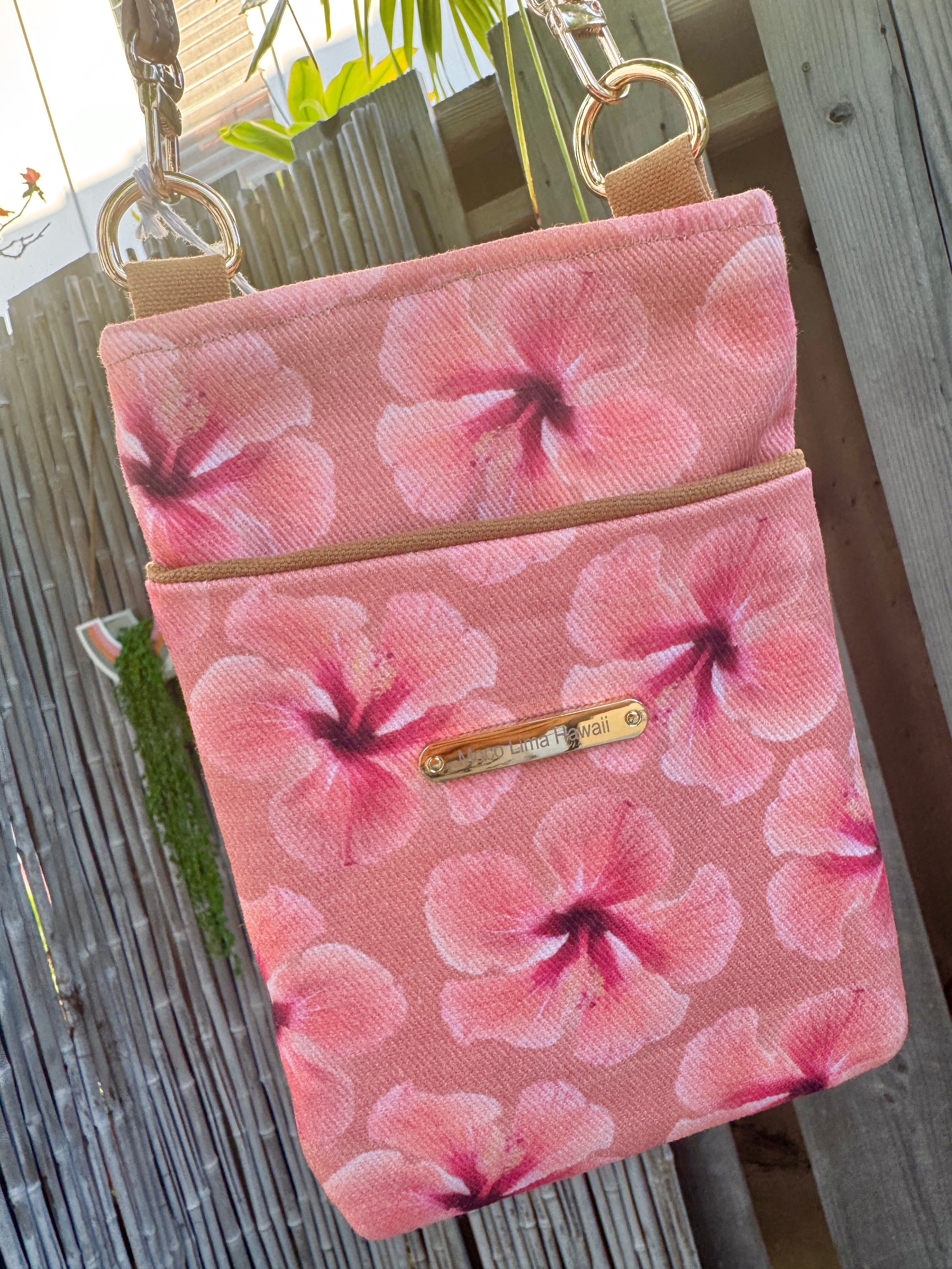 スマホショルダー ピンクブラウン