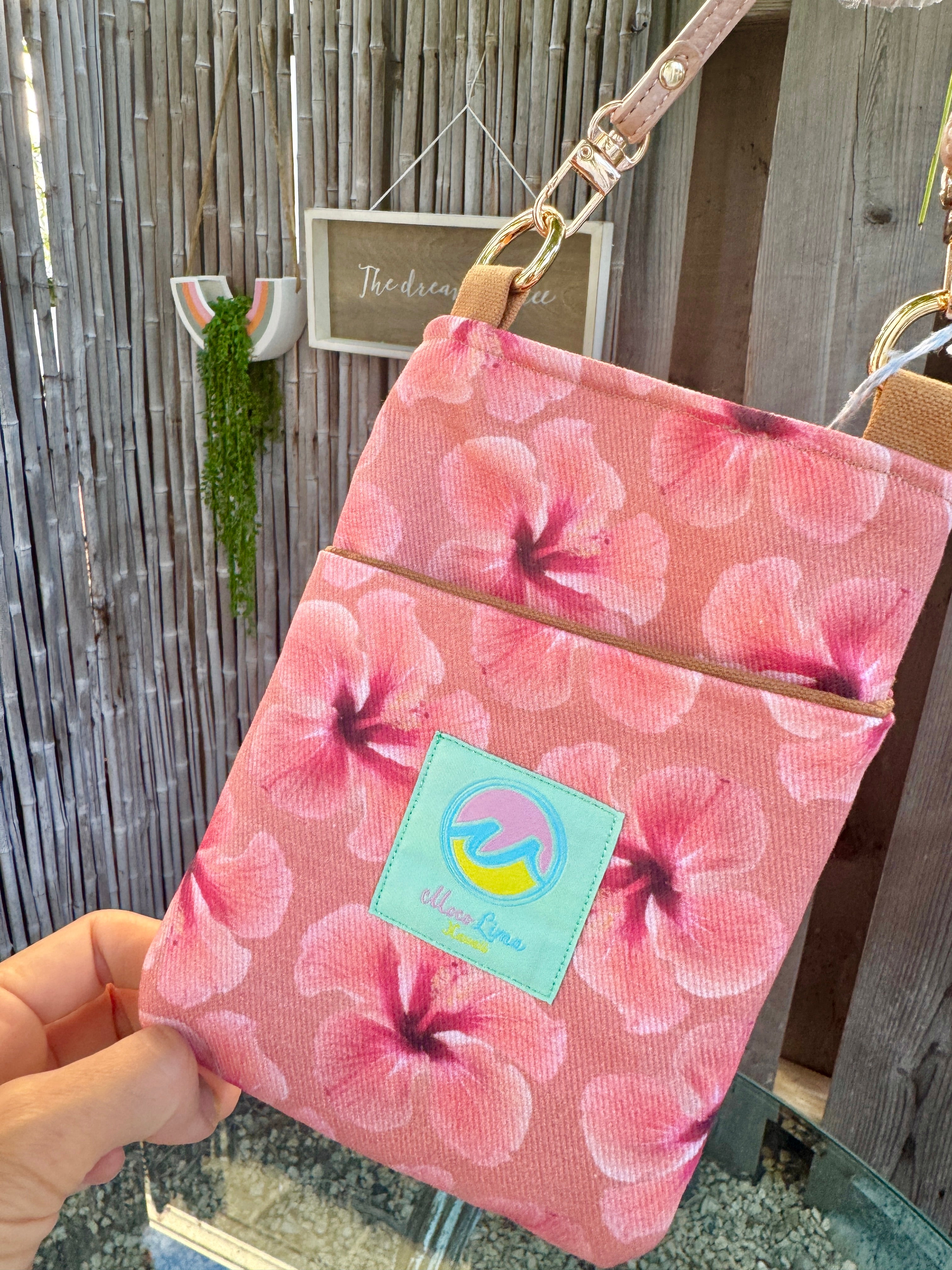 スマホショルダー ピンクブラウン