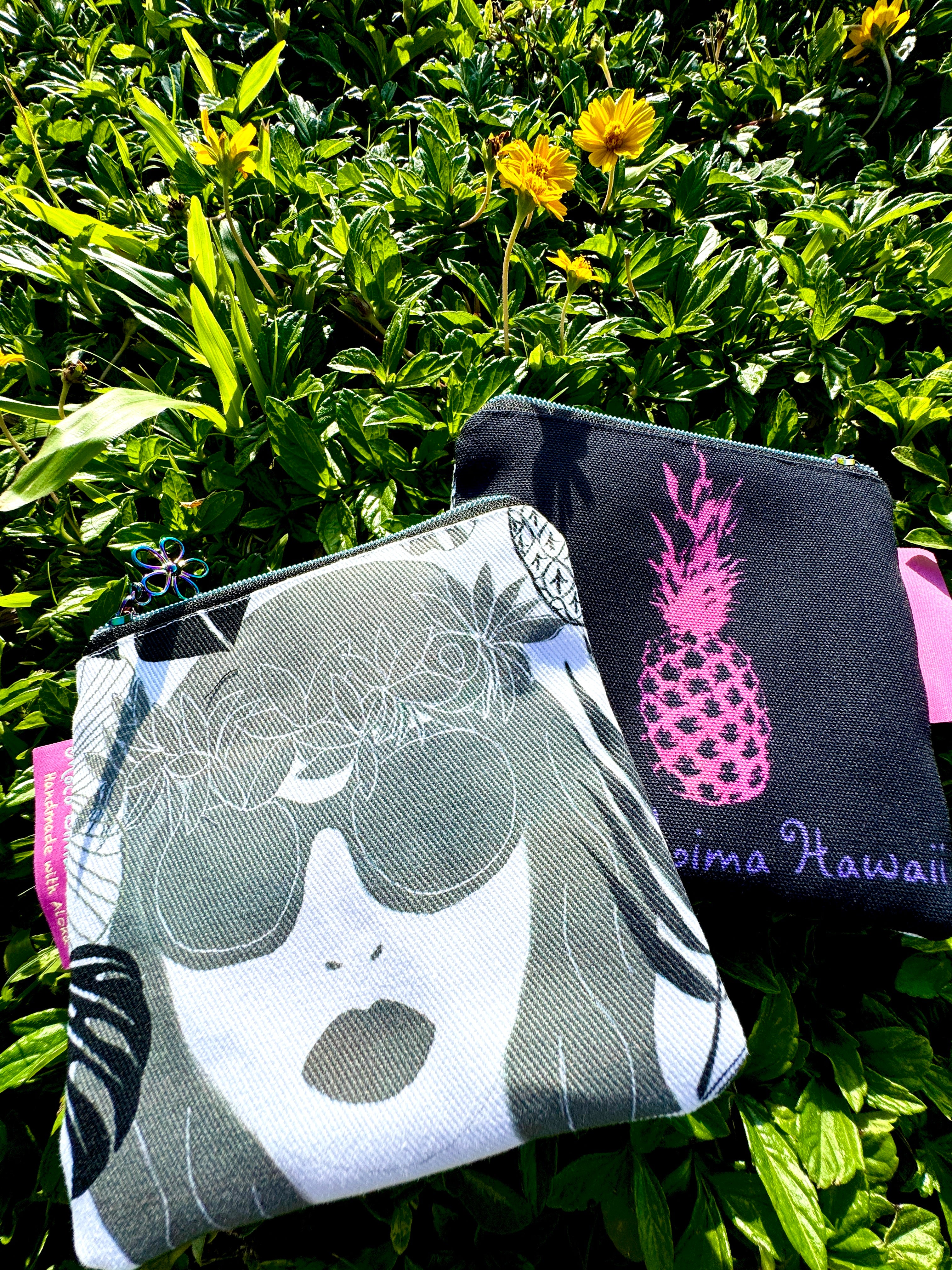 新作** フラットポーチ　モコエコブラック