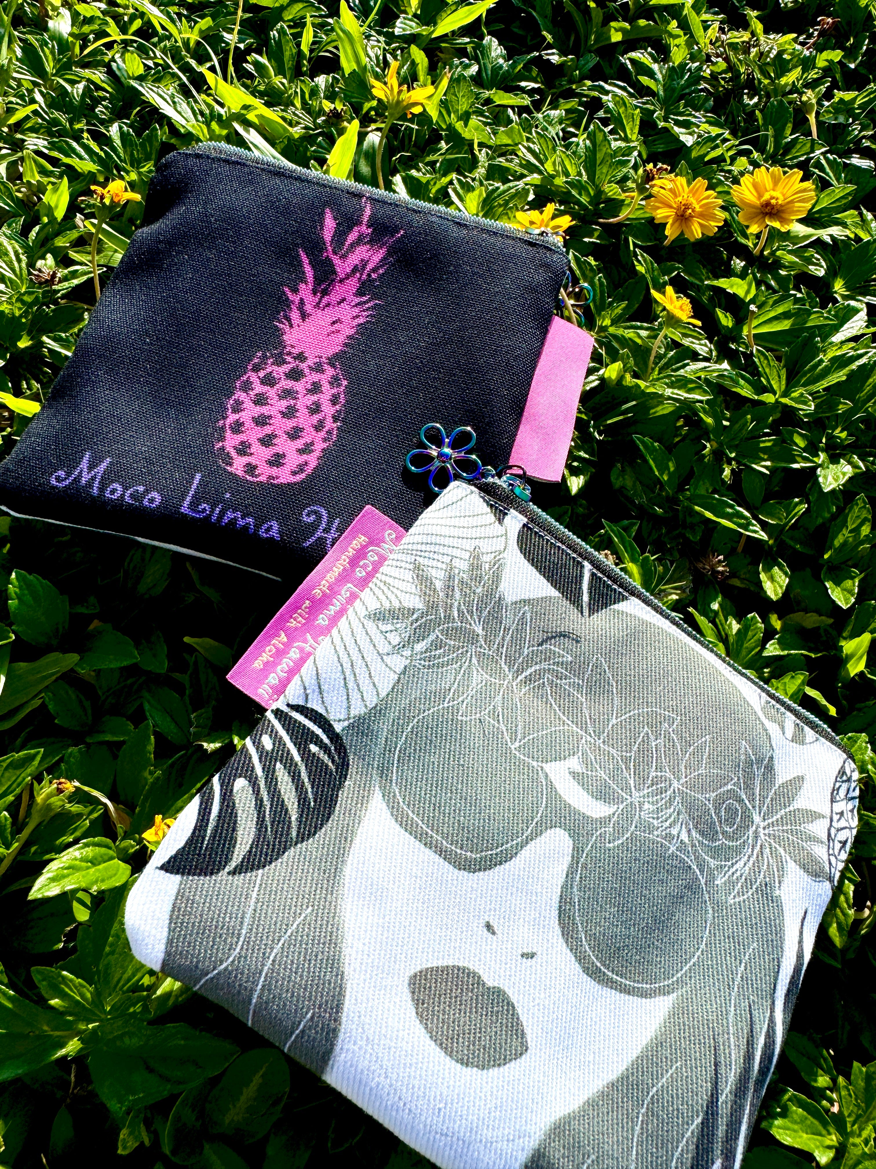 新作** フラットポーチ　モコエコブラック