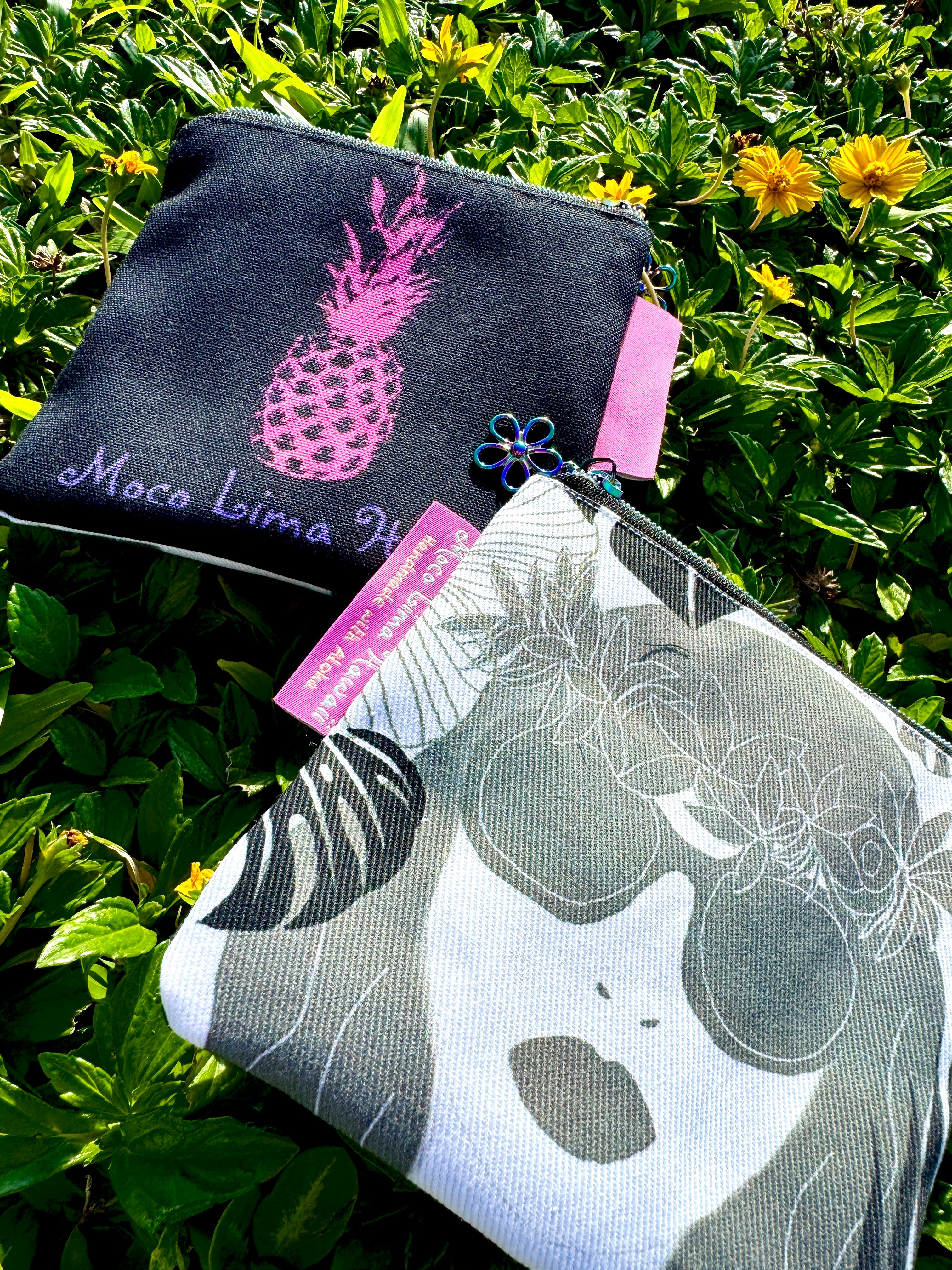 新作** フラットポーチ　モコエコブラック