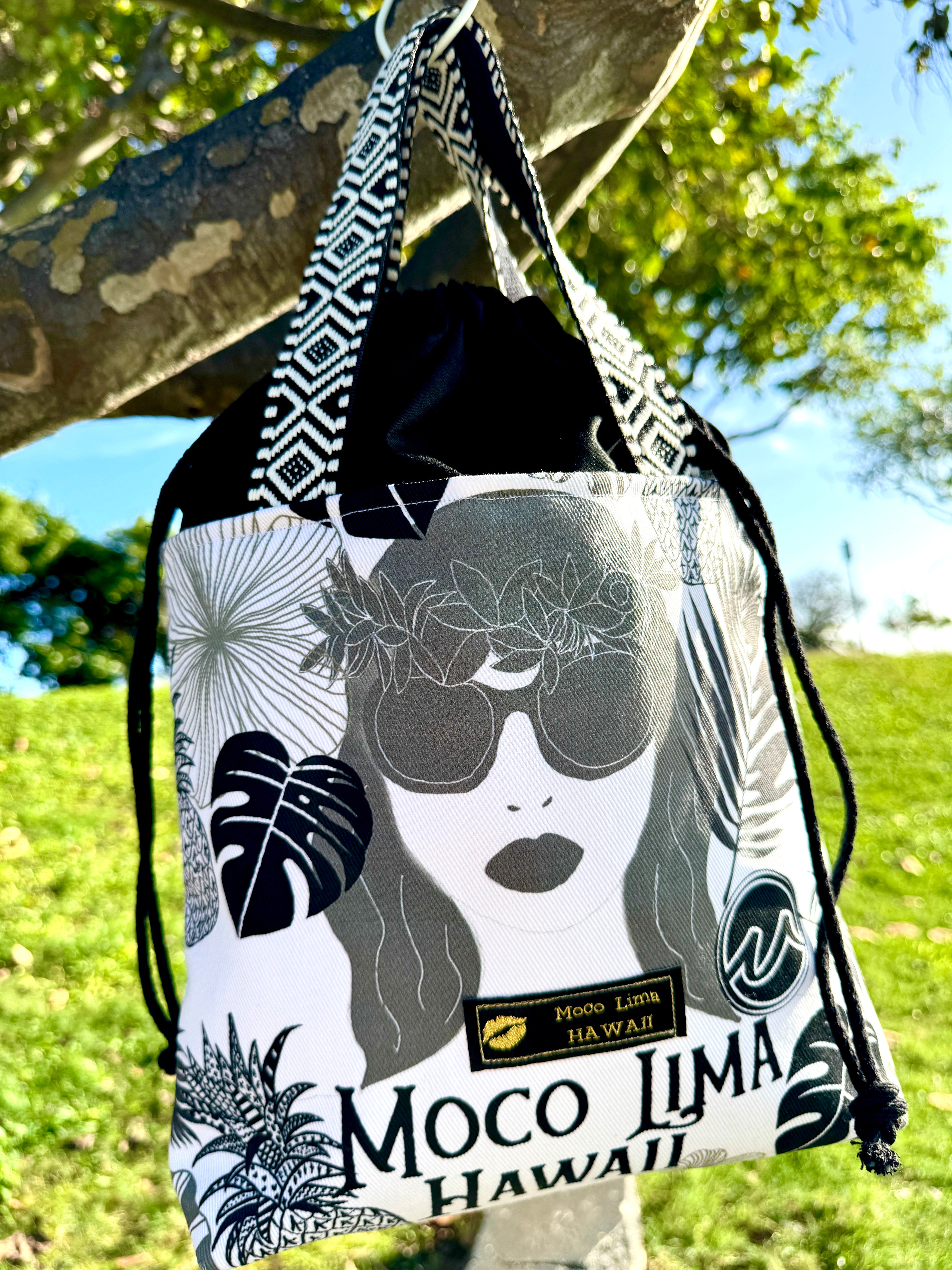 新作** 巾着トート　モコエコブラック