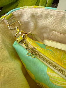 新色* 6way tote mint hibiscus/ ミントハイビスカス トートバッグ＆ショルダーバッグ