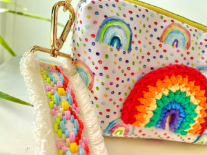 モコリマショルダー  にじ【ホワイトストラップ付き】